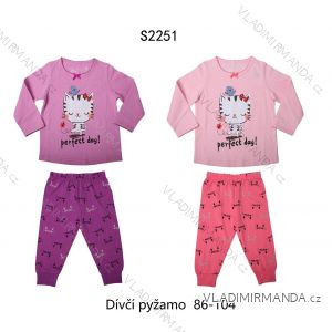 Langer Kinderschlafanzug für Mädchen (86-104) WOLF S2251