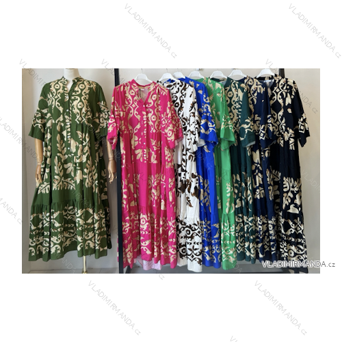 Šaty letní na ramínka dámské (S/M ONE SIZE) ITALSKÁ MÓDA IMPBB22B21841