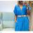 Sommerkleid mit Kurzarmgürtel Damen (S/M ONE SIZE) ITALIAN FASHION IMPDY22LS16876