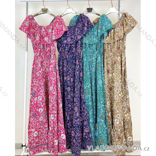 Šaty letní na ramínka dámské (S/M ONE SIZE) ITALSKÁ MÓDA IMPBB22B21841