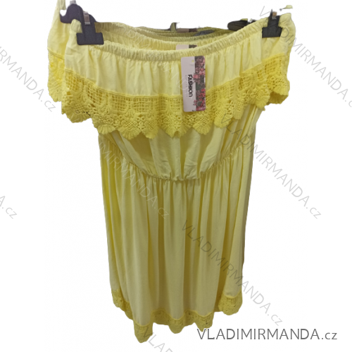Sommerkleid mit Spitze Carmen Damen (L / XL / 2XL ONE SIZE) ITALIAN FASHION IM722101