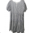 Sommerkleid mit kurzen Ärmeln, Damenstreifen (L / XL / 2XL ONE SIZE) ITALIAN FASHION IM722106