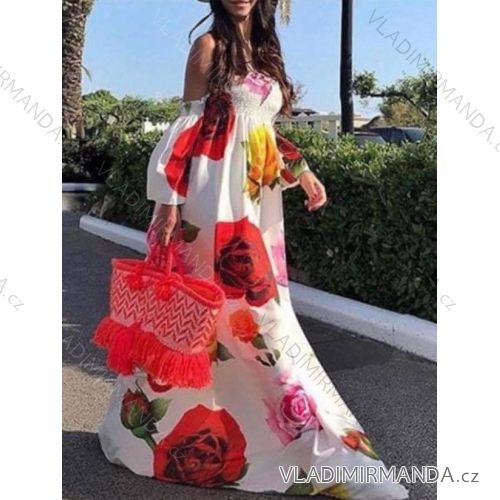 Langes Sommerkleid Carmen Damen (S/M ONE SIZE) ITALIAN FASHION IMM22913