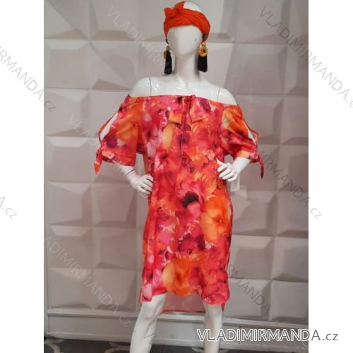 Damen Langarmkleid Plus Size (XL / 2XL / 3XL ONE SIZE) POLISH FASHION PMLT22003