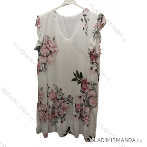 Sommerkleid aus Chiffon in Übergröße mit kurzen Ärmeln (S/M/L ONE SIZE) ITALIAN FASHION IM922010