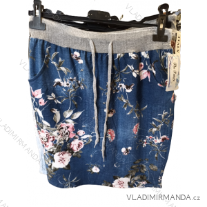 Sukně letní krátká bavlněná dámská (S/M/L ONE SIZE) ITALSKÁ MÓDA IMN22044