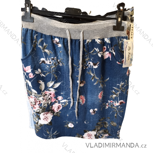 Sukně letní krátká bavlněná dámská (S/M/L ONE SIZE) ITALSKÁ MÓDA IMN22044
