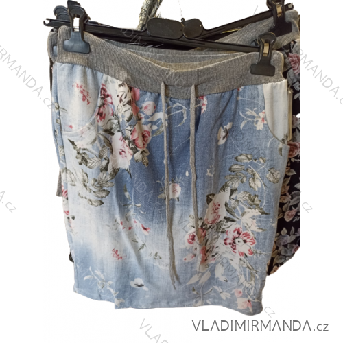 Sommer Kurzer Baumwollrock für Frauen in Übergröße (XL/2XL EINE GRÖSSE) ITALIAN FASHION IMN22048