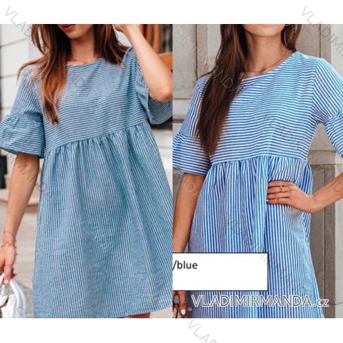 Šaty letní krátký rukáv dámské (S/M ONE SIZE) ITALSKÁ MÓDA IMWOP22OP0499