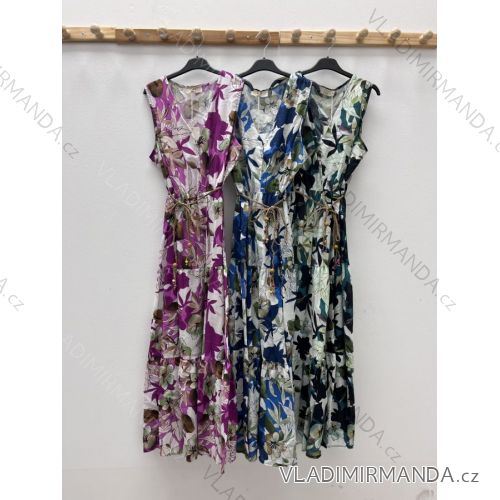 Langes, ärmelloses Sommerkleid für Damen (Einheitsgröße S/M) ITALIAN FASHION IMPDY221XFH19357