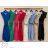Langes Damen Sommerkleid mit Gürtel Kurzarm (S/M ONE SIZE) ITALIAN FASHION IMPDY22LS11896