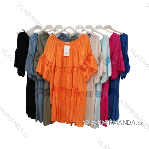 Kurzärmliges Sommer-Spitzenkleid für Damen (Einheitsgröße S/M) ITALIAN FASHION IMPLI2291423