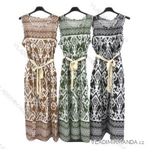 Šaty letní bez rukávu dámské (S/M ONE SIZE) ITALSKÁ MÓDA IMPLM221555