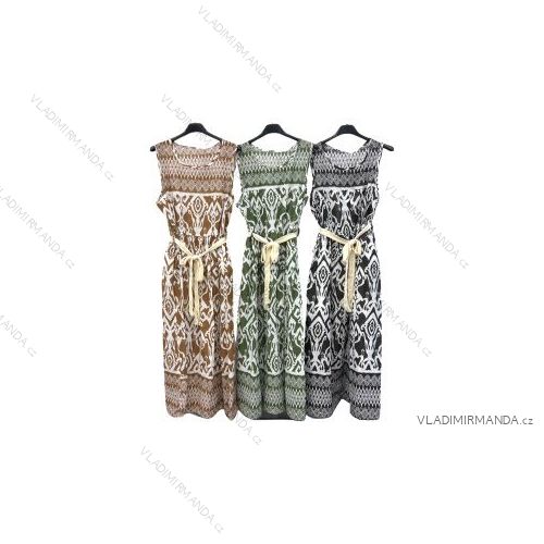 Šaty letní bez rukávu dámské (S/M ONE SIZE) ITALSKÁ MÓDA IMPLM221555