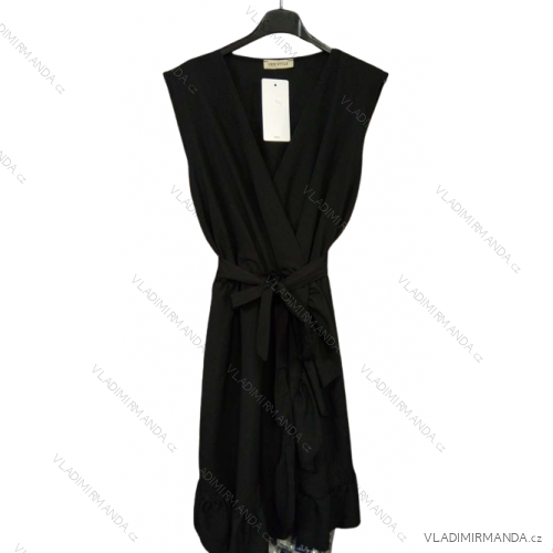 Ärmelloses Sommerkleid für Damen (S / M ONE SIZE) ITALIAN FASHION IMP22LM3456 schwarz S/M