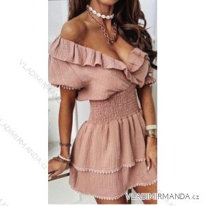 Sommerkleid Carmen aus Musselin für Damen (Einheitsgröße S/M) ITALIAN FASHION IMWB22080