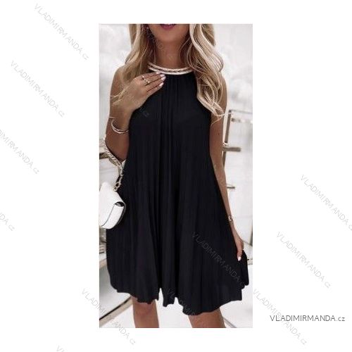 Ärmelloses Chiffon-Sommerkleid für Frauen (Einheitsgröße S/M) ITALIAN FASHION IMWB22091
