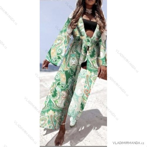 Kleid/Bademantel für Damen Sommer über Bademode Langarm (S/M ONE SIZE) ITALIAN FASHION IMWB22094
