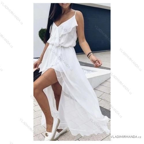 Šaty letní bez rukávu dámské (S/M ONE SIZE) ITALSKÁ MÓDA IMWB22045