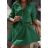 Sommerkleid mit langem Hemd und kurzen Ärmeln für Damen (S / M ONE SIZE) ITALIAN FASHION IMWB222483