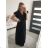 Langes elegantes Kurzarm-Sommerkleid für Damen (S / M / L ONE SIZE) ITALIAN FASHION IMWB221536