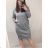 Damen Warmes Langarmkleid (L / XL ONE SIZE) ITALIAN FASHION IM421MIA <p>Grau</p> L-XL