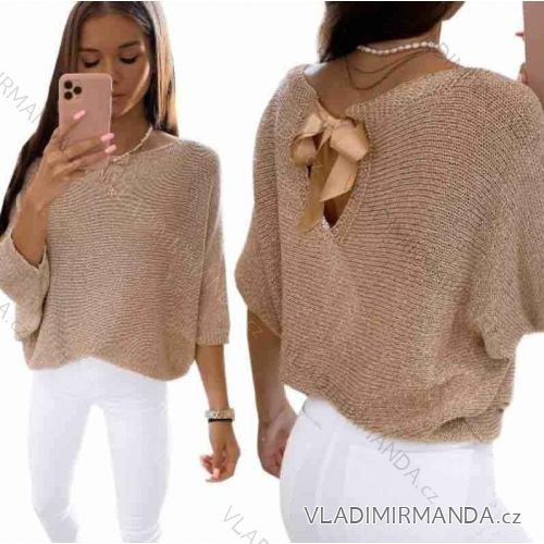 Damen dünner Langarmpullover (S / M ONE SIZE) ITALIAN FASHION IMWA216590
