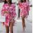 Sommer Kurzarm Sommerkleid (S / M ONE SIZE) ITALIENISCHE MODE IMWY21019