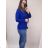 Dünne Feder-Langarmjacke für Damen (uni s-l) ITALIAN FASHION IMC20073 <p>Königsblau</p> M / L
