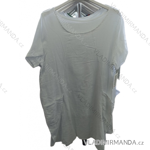 Damen Sommerkleid aus Baumwolle mit kurzen Ärmeln (L/XL/2XL ONE SIZE) ITALIAN FASHION IM722251