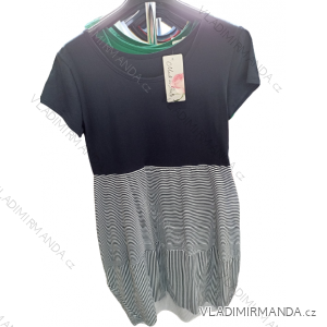 Kurzärmliges Sommerkleid aus Baumwolle für Damen (Einheitsgröße S/M) ITALIAN FASHION IM722253