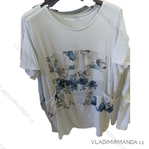 Kurzärmliges Sommerkleid aus Baumwolle für Damen (Einheitsgröße S/M) ITALIAN FASHION IM722253