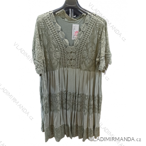 Kurzärmliges Sommer-Spitzenkleid für Damen in großen Größen (XL/2XL/3XL ONE SIZE) ITALIAN FASHION IMN22060