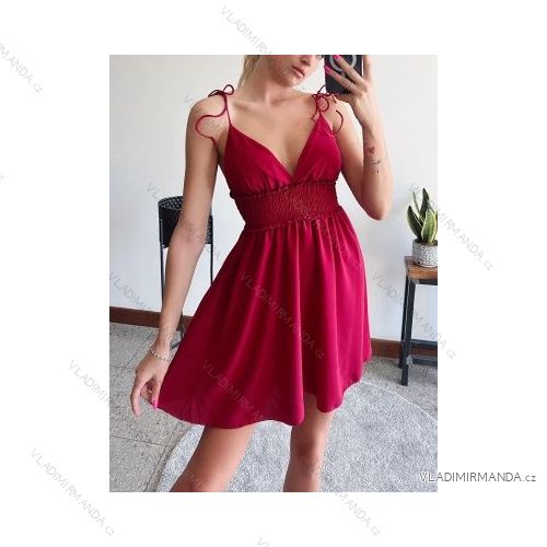 Šaty letní na ramínka dámské (S/M ONE SIZE) ITALSKÁ MÓDA IMPBB22B21841