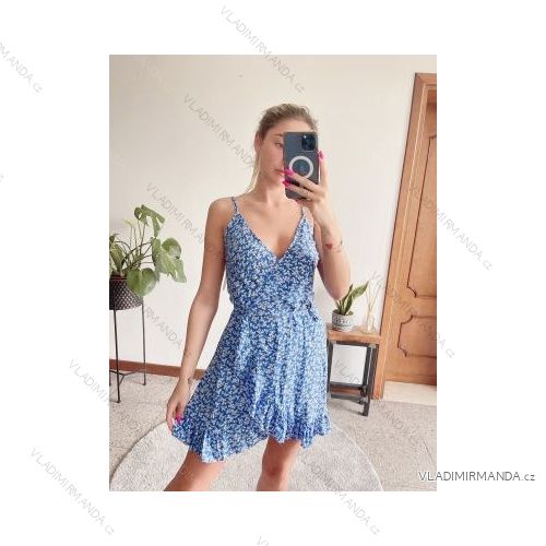 Šaty letní na ramínka dámské (S/M ONE SIZE) ITALSKÁ MÓDA IMPBB22B21841