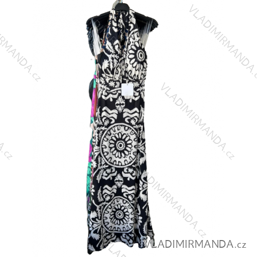 Eiskaltes ärmelloses langes Sommerkleid für Damen (S/M/L ONE SIZE) ITALIAN FASHION IMM22974