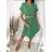 Damen Sommerkleid mit Gürtel Kurzarm (S/M/L ONE SIZE) ITALIAN FASHION IMWA222882