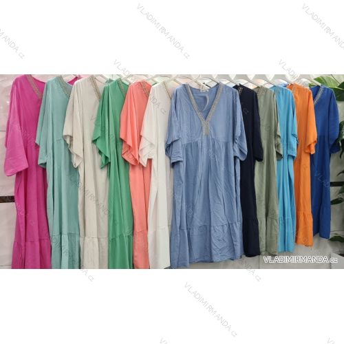 Kurzärmliges Sommerkleid für Damen in großen Größen (M/L/XL ONE SIZE) ITALIAN FASHION IMWD222988