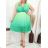 Sommer-Chiffon-Kurzarmkleid für Damen in Übergröße (XL/2XL/3XL ONE SIZE) ITALIAN FASHION IMWGM22OMBRE