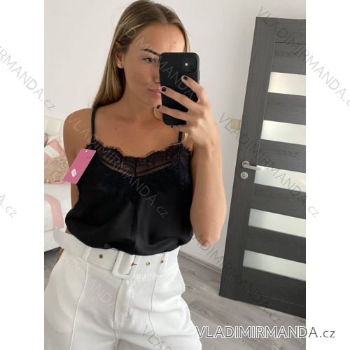 Šaty letní na ramínka dámské (S/M ONE SIZE) ITALSKÁ MÓDA IMPBB22B21841 schwarz S/M