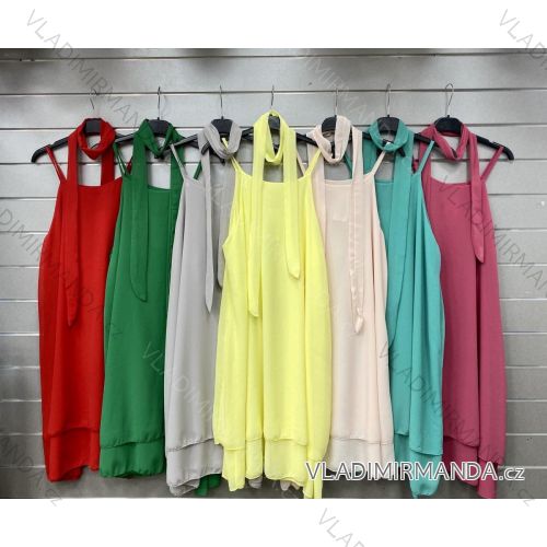 Ärmelloses Sommer-Chiffonkleid für Damen (Einheitsgröße S/M) ITALIAN FASHION IMWG222994