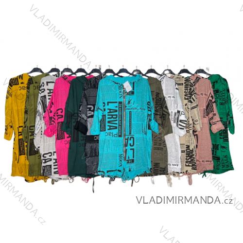 Strickjacke / Hoodie Baumwolle Damen (Uni M / XL) Italienische Mode IM420360