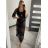 Kleid mit Knöpfen und geknöpften Damen (uni s-m) ITALIAN FASHION IM2203948