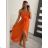 Sommerliches trägerloses Sommerkleid für Damen (UNI S-M) ITALIAN FASHION IMM20304 S/M orange