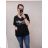 T-Shirt vayage Kurzarm Frauen (uni s / m) ITALIAN FASHIONIM420165 schwarz