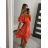 Carmen Sommer Sommer Schulterkleid (UNI S / M) ITALIENISCHE MODE IMM20628 S/M orange
