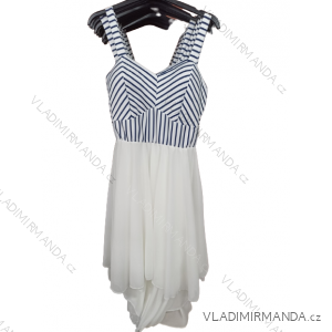 Kurzes ärmelloses Damenkleid aus Chiffon (S / M ONE SIZE) ITALIAN FASHION IM721087