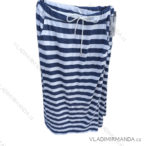 Rock Sommer lange Damen Streifen (uni SL) ITALIENISCHE Mode IM718181