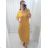 Langes Maxi-Sommer-Casual-Kurzarm-Damenkleid aus Viskose (L/XL/2XL/3XL EINHEITSGRÖSSE) ITALIAN FASHION IMD22382/DR - Fuchsia Pink - 2XL/3XL