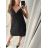Šaty letní dlouhé na ramínka dámské (S/M ONE SIZE) ITALSKÁ MÓDA IMPHD225893 schwarz S/M